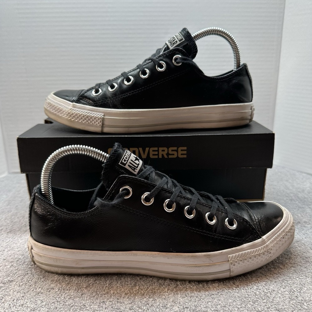 Converse Chuck Taylor All Star Low Black Leather Ox 558002C Women's 8